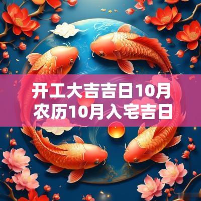 开工大吉吉日10月 农历10月入宅吉日