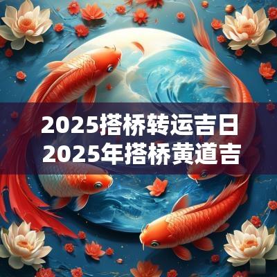 2025搭桥转运吉日 2025年搭桥黄道吉日