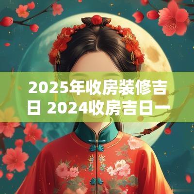 2025年收房装修吉日 2025收房吉日一览表