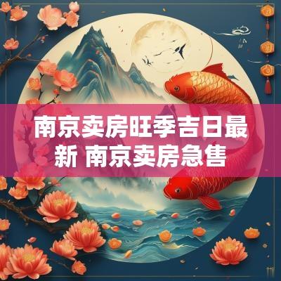 南京卖房旺季吉日最新 南京卖房急售