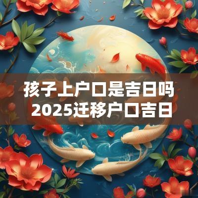 孩子上户口是吉日吗 2025迁移户口吉日