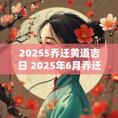 20255乔迁黄道吉日 2025年6月乔迁黄道吉日有哪些