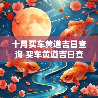 十月买车黄道吉日查询 买车黄道吉日查询2025年1月