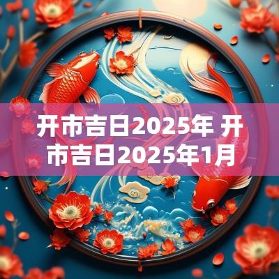 开市吉日2025年 开市吉日2025年1月