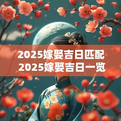 2025嫁娶吉日匹配 2025嫁娶吉日一览表大全
