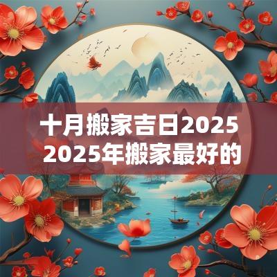 十月搬家吉日2025 2025年搬家最好的黄道吉日