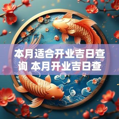 本月适合开业吉日查询 本月开业吉日查询