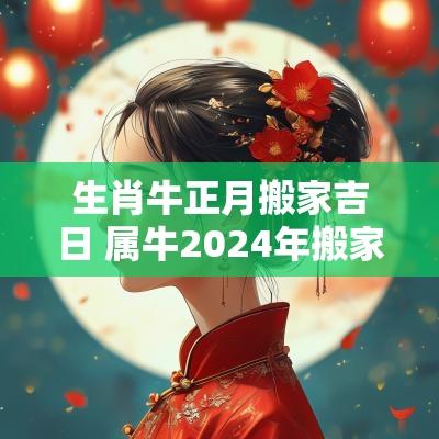生肖牛正月搬家吉日 属牛2025年搬家吉日有哪些