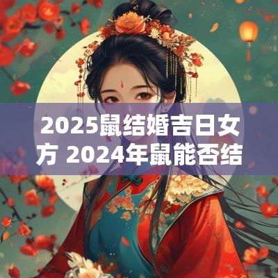 2025鼠结婚吉日女方 2025年鼠能否结婚