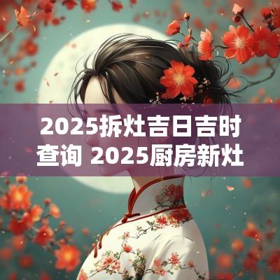 2025拆灶吉日吉时查询 2025厨房新灶开火吉日