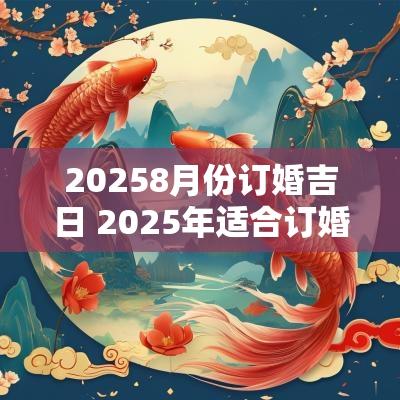 20258月份订婚吉日 2025年适合订婚的日子