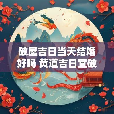 破屋吉日当天结婚好吗 黄道吉日宜破屋是什么意思