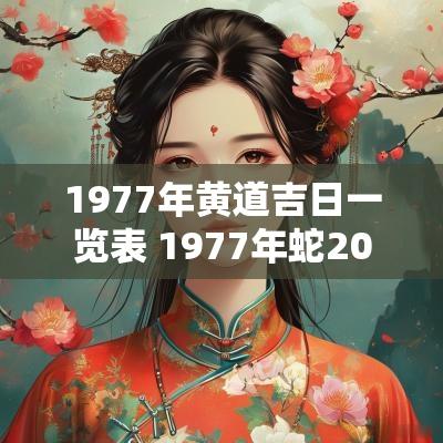 1977年黄道吉日一览表 1977年蛇2025年每月运势及运程