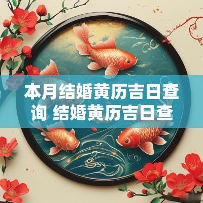 本月结婚黄历吉日查询 结婚黄历吉日查询
