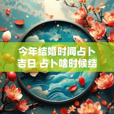 今年结婚时间占卜吉日 占卜啥时候结婚