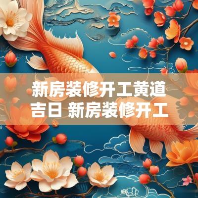 新房装修开工黄道吉日 新房装修开工黄道吉日查询