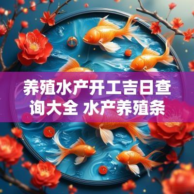 养殖水产开工吉日查询大全 水产养殖条例全文