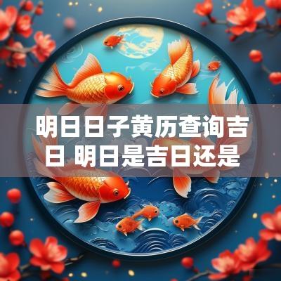 明日日子黄历查询吉日 明日是吉日还是凶日