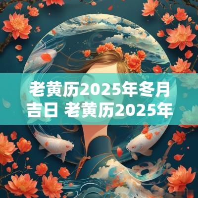 老黄历2025年冬月吉日 老黄历2025年黄道吉日