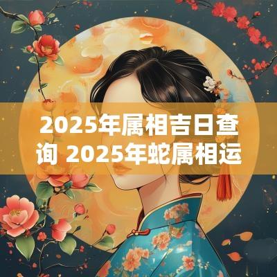 2025年属相吉日查询 2025年蛇属相运势完整版 2025年属相吉日查询 2025年蛇属相运势完整版