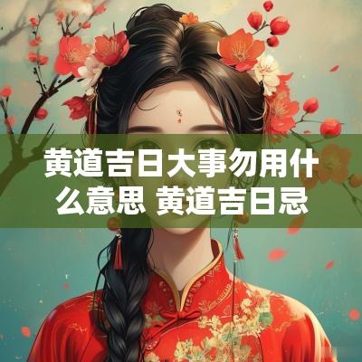 黄道吉日大事勿用什么意思 黄道吉日忌诸事不宜是什么意思