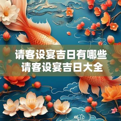 请客设宴吉日有哪些 请客设宴吉日大全表