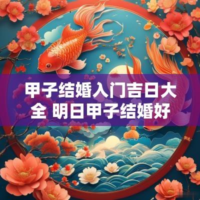 甲子结婚入门吉日大全 明日甲子结婚好不好