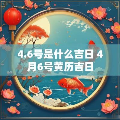 4.6号是什么吉日 4月6号黄历吉日