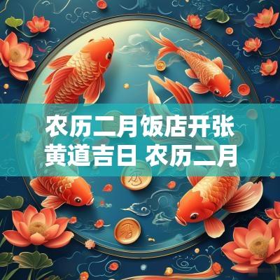 农历二月饭店开张黄道吉日 农历二月开张黄道吉日