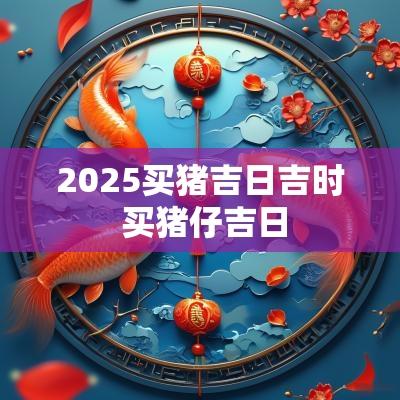 2025买猪吉日吉时 买猪仔吉日