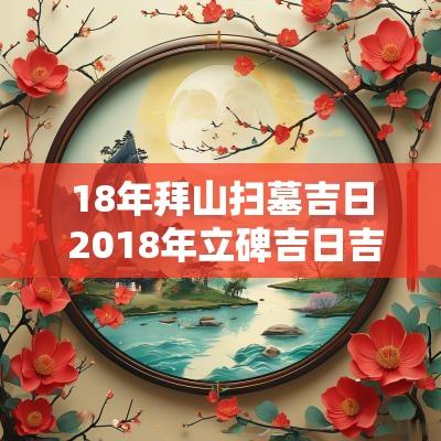 18年拜山扫墓吉日 2018年立碑吉日吉时