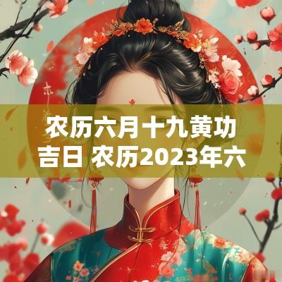 农历六月十九黄功吉日 农历2025年六月十九是黄道吉日吗