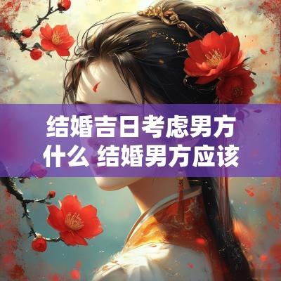 结婚吉日考虑男方什么 结婚男方应该考虑什么