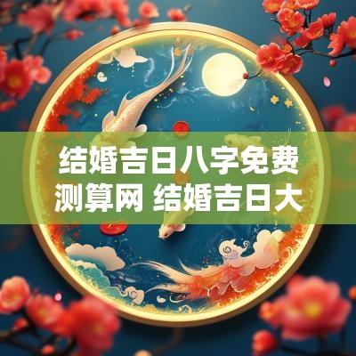 结婚吉日八字免费测算网 结婚吉日大全免费查询最新