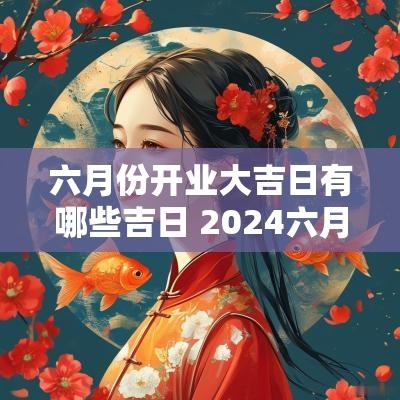 六月份开业大吉日有哪些吉日 2025六月份开业黄道吉日有哪几天