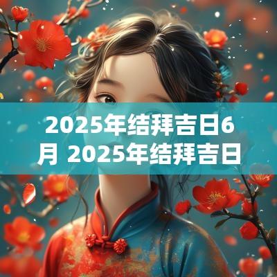 2025年结拜吉日6月 2025年结拜吉日查询表