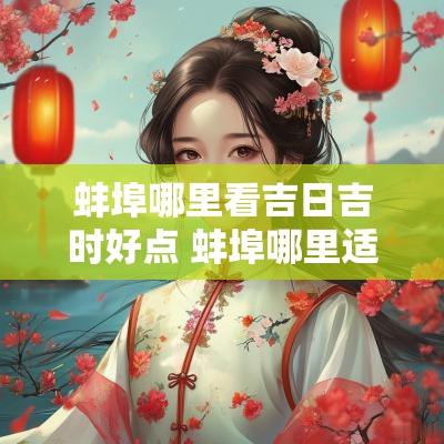 蚌埠哪里看吉日吉时好点 蚌埠哪里适合新手练车