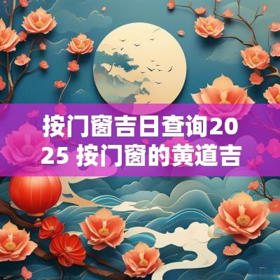 按门窗吉日查询2025 按门窗的黄道吉日