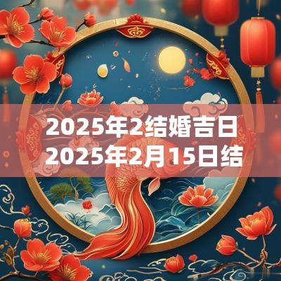2025年2结婚吉日 2025年2月15日结婚黄道吉日