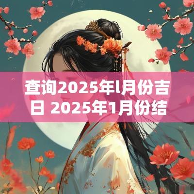查询2025年l月份吉日 2025年1月份结婚最好吉日