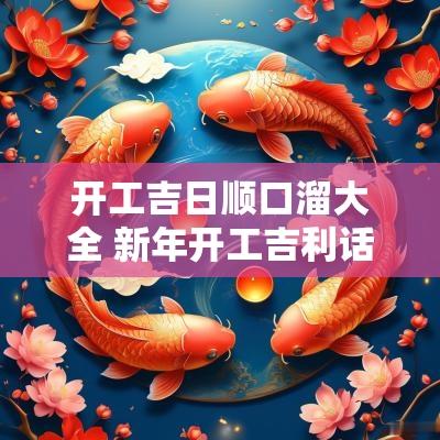 开工吉日顺口溜大全 新年开工吉利话顺口溜大全