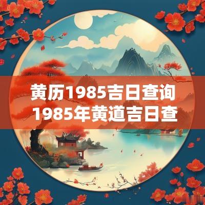 黄历1985吉日查询 1985年黄道吉日查询