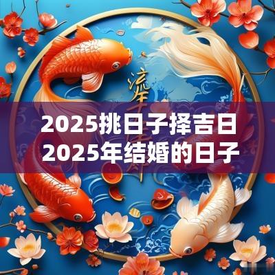 2025挑日子择吉日 2025年结婚的日子