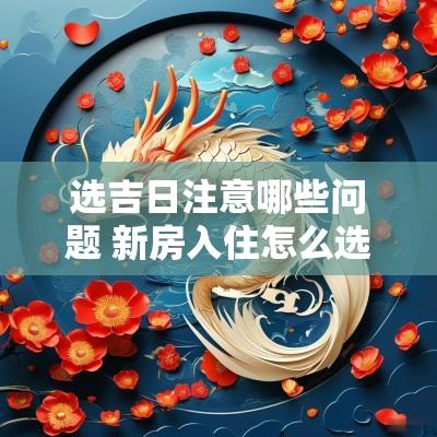 选吉日注意哪些问题 新房入住怎么选吉日