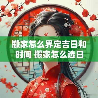 搬家怎么界定吉日和时间 搬家怎么选日期