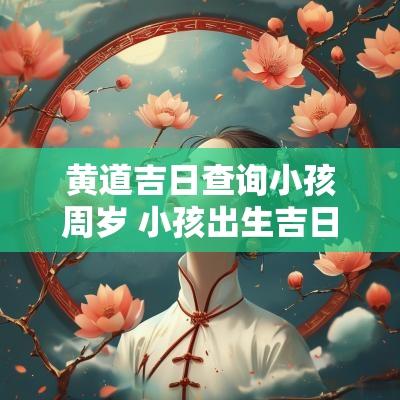 黄道吉日查询小孩周岁 小孩出生吉日吉时查询