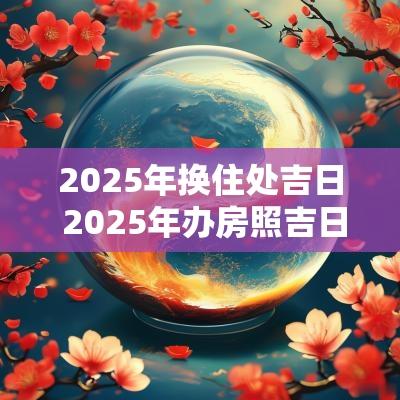 2025年换住处吉日 2025年办房照吉日