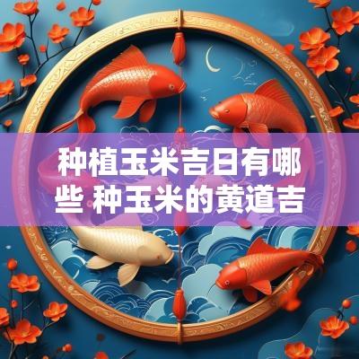 种植玉米吉日有哪些 种玉米的黄道吉日