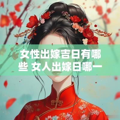 女性出嫁吉日有哪些 女人出嫁日哪一天最好