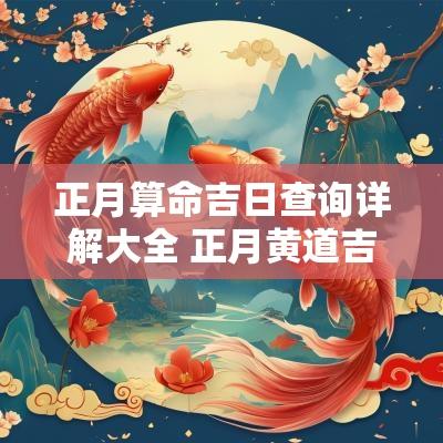正月算命吉日查询详解大全 正月黄道吉日吉时查询